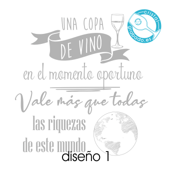 Frase original vino personalizar copas